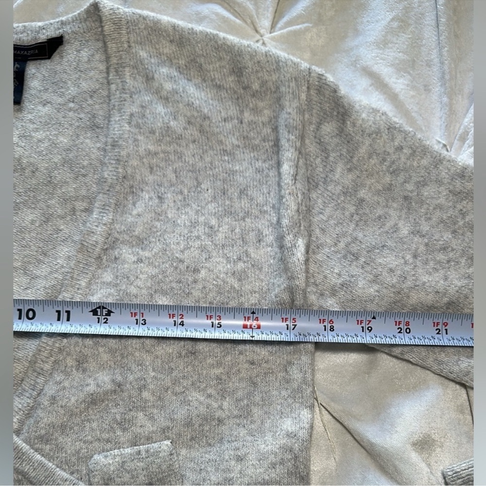 BCBGMAXAZRIA Grey Ballerina Style Self-Tie Wrap Sweater Size Small - Picture 8 of 9
